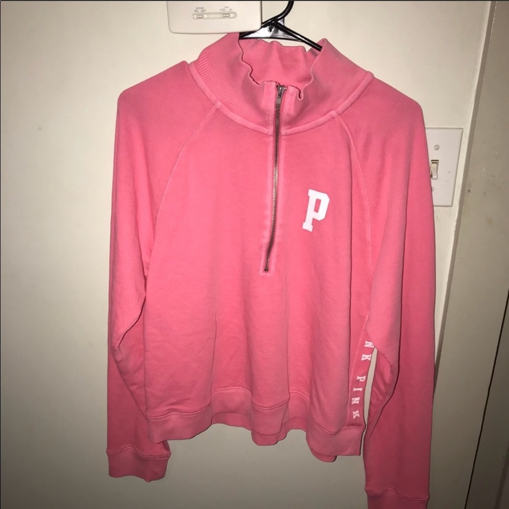 Pink quarter zip pullover
